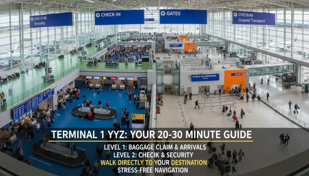 Why you should read this complete guide to Terminal 1 Pearson Airport - save 20 to 30 minutes navigating YYZ