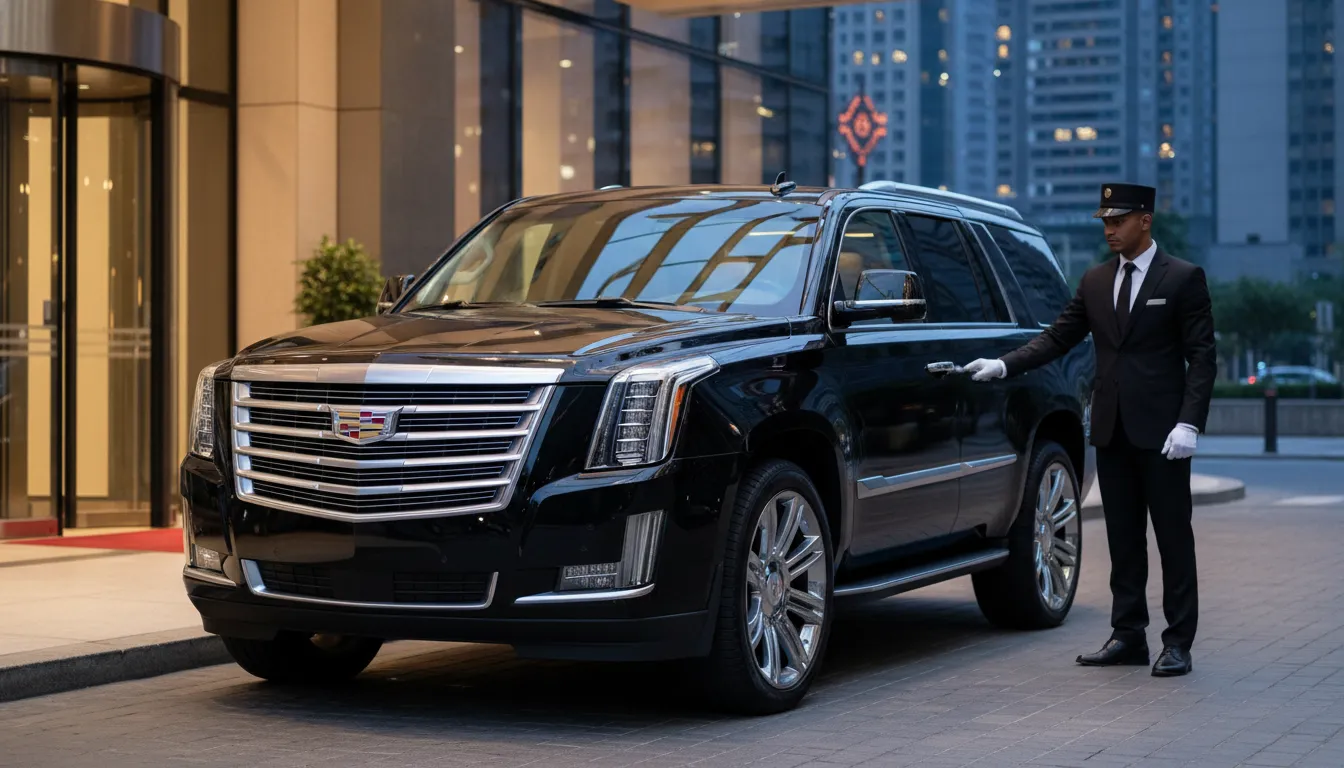Black Cadillac Escalade luxury limo service for VIP arrivals at YYZ.