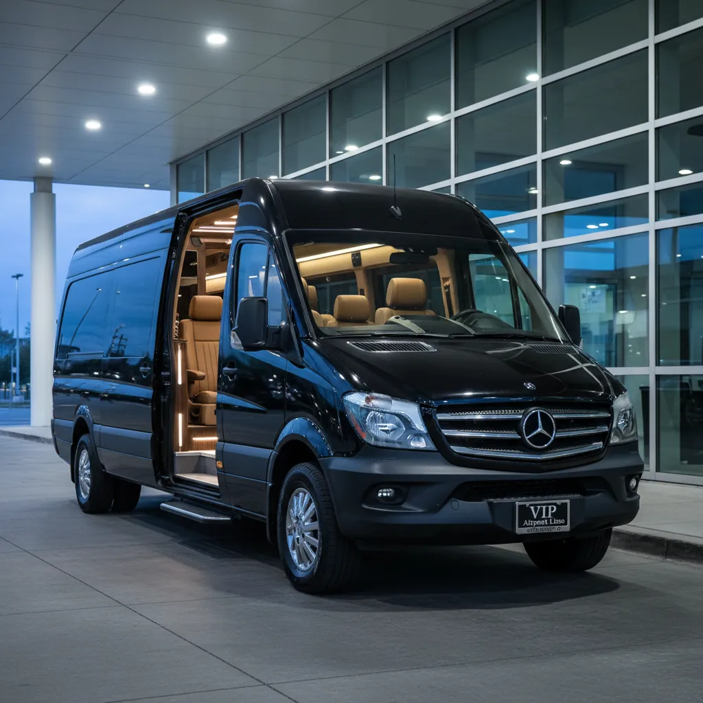 Mercedes-Benz Sprinter Executive Edition van for corporate conference transport by Vip Airport Limo.
