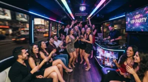 VIP party bus for Oakville limo service nights out and milestone birthdays