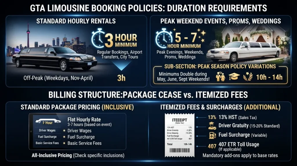 Minimum Rental Hours and Package Rules Guide Toronto Limousines